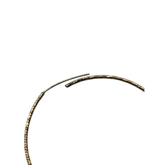 VTG Dyadema Sterling Silver 925 Textured Thin Hoop Earrings - Picture 5 of 9